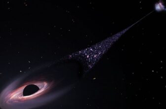 Runaway Black Hole Escapes Its Galaxy—and It’s Leaving Baby Stars in Its Wake