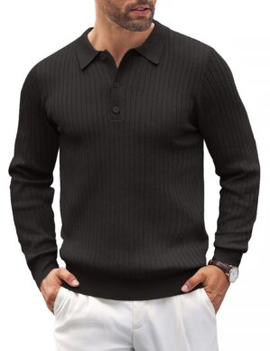 COOFANDY Men’s Knit Polo Shir...