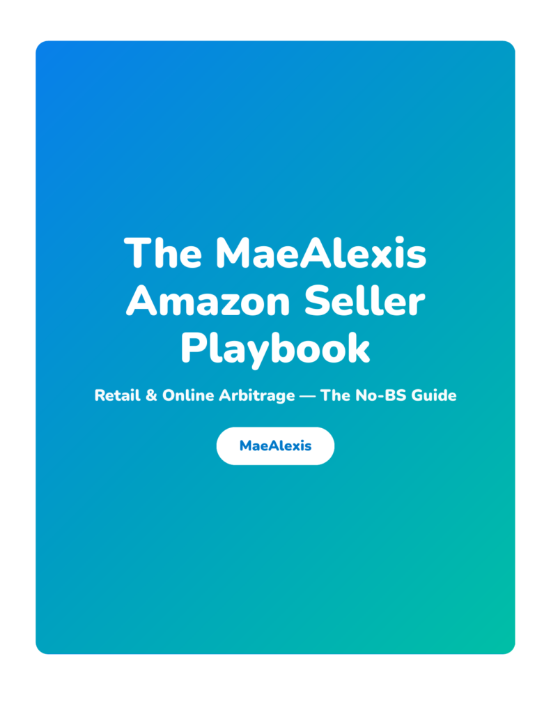 The MaeAlexis Amazon Seller Playbook cover